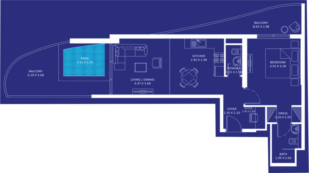 Danube Oceanz floor plan