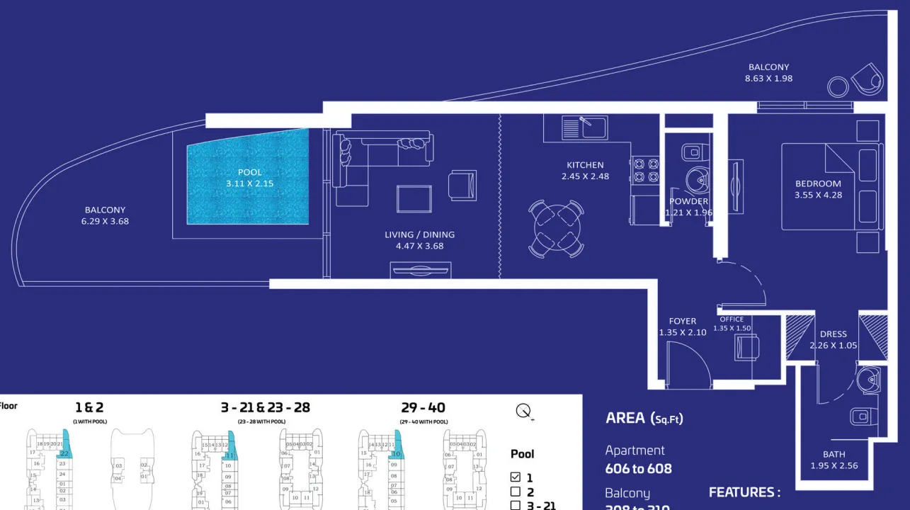 Danube Oceanz floor plan
