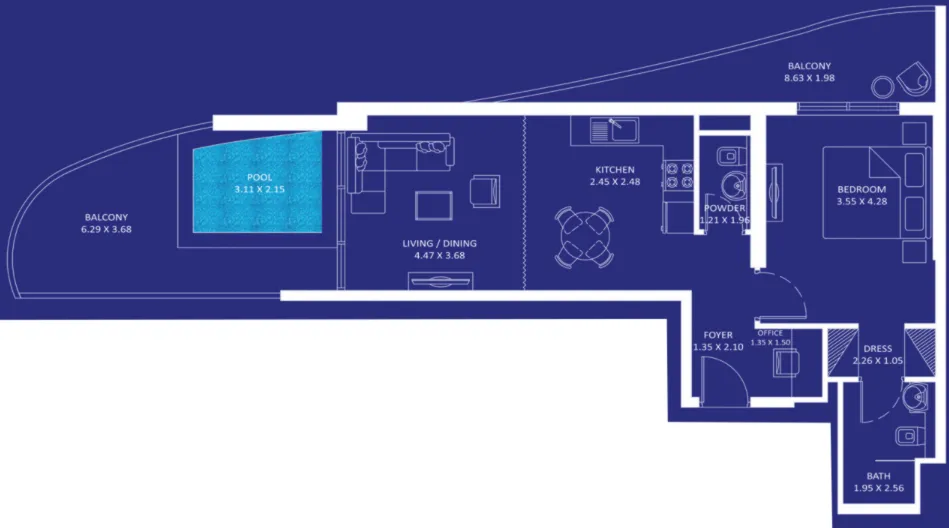 Danube Oceanz floor plan