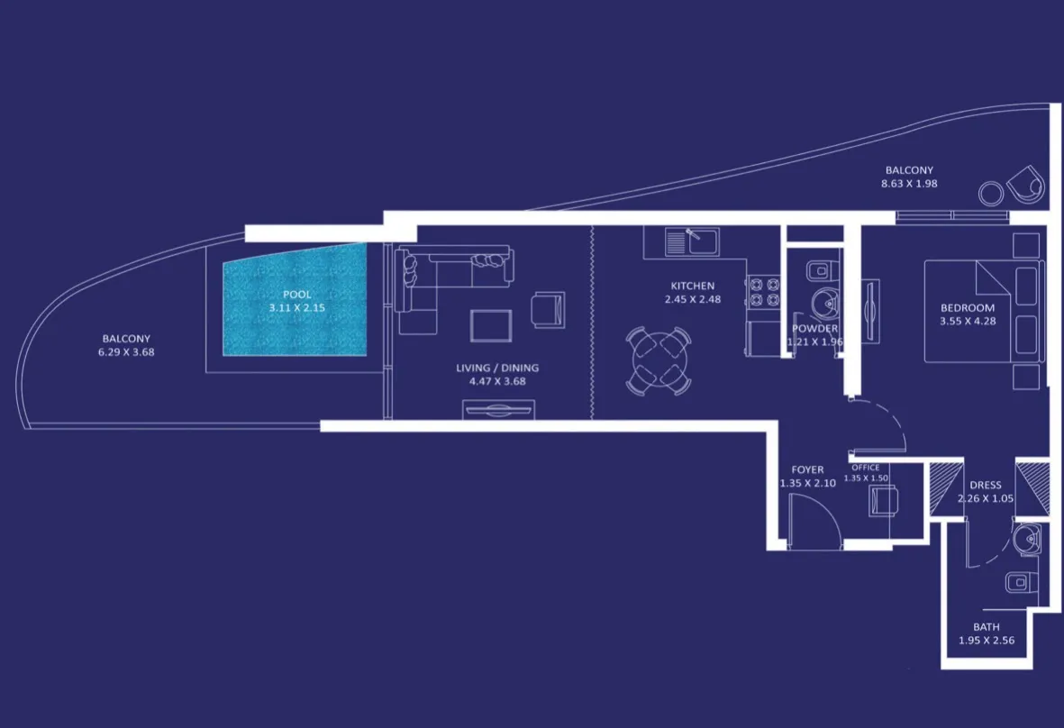 Danube Oceanz floor plan