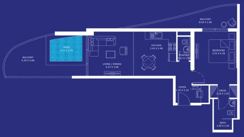 Danube Oceanz floor plan