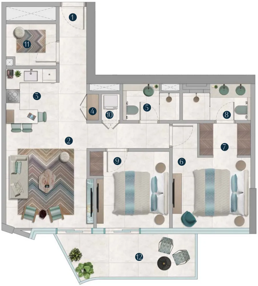 OCTA Development Octa Isle Interiors by Missoni floor plan