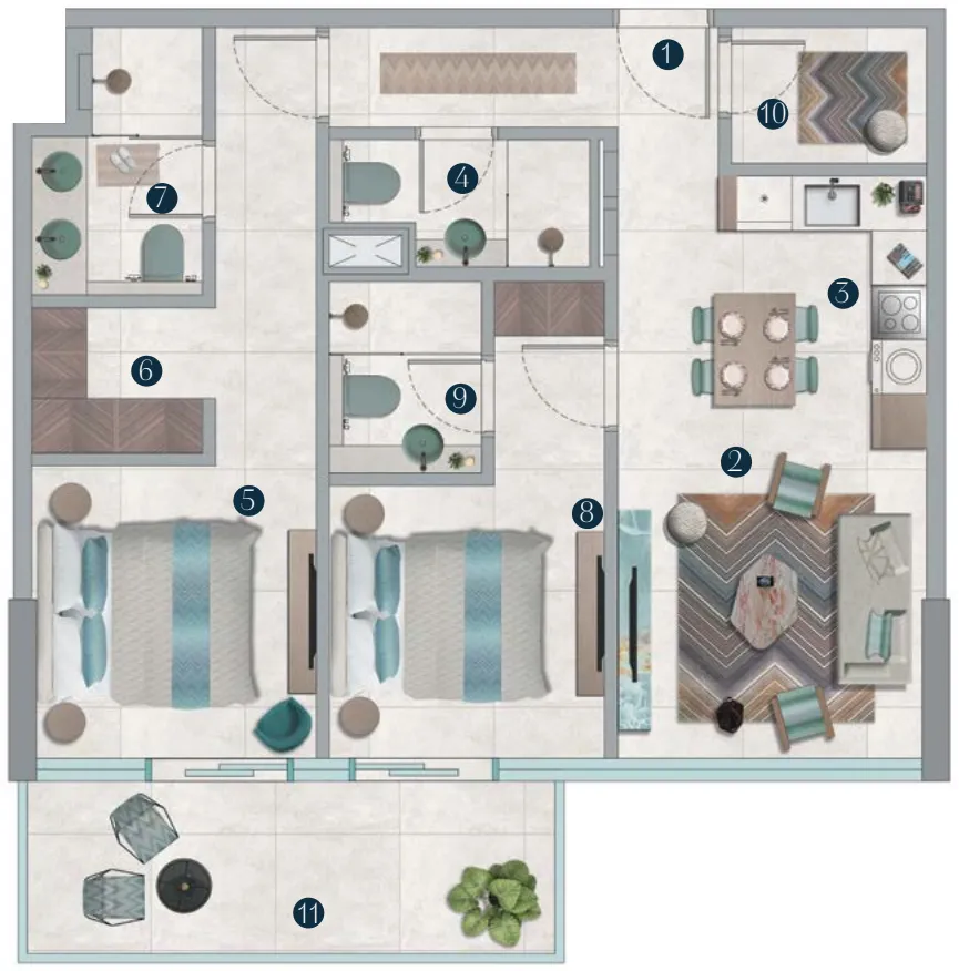 OCTA Development Octa Isle Interiors by Missoni floor plan