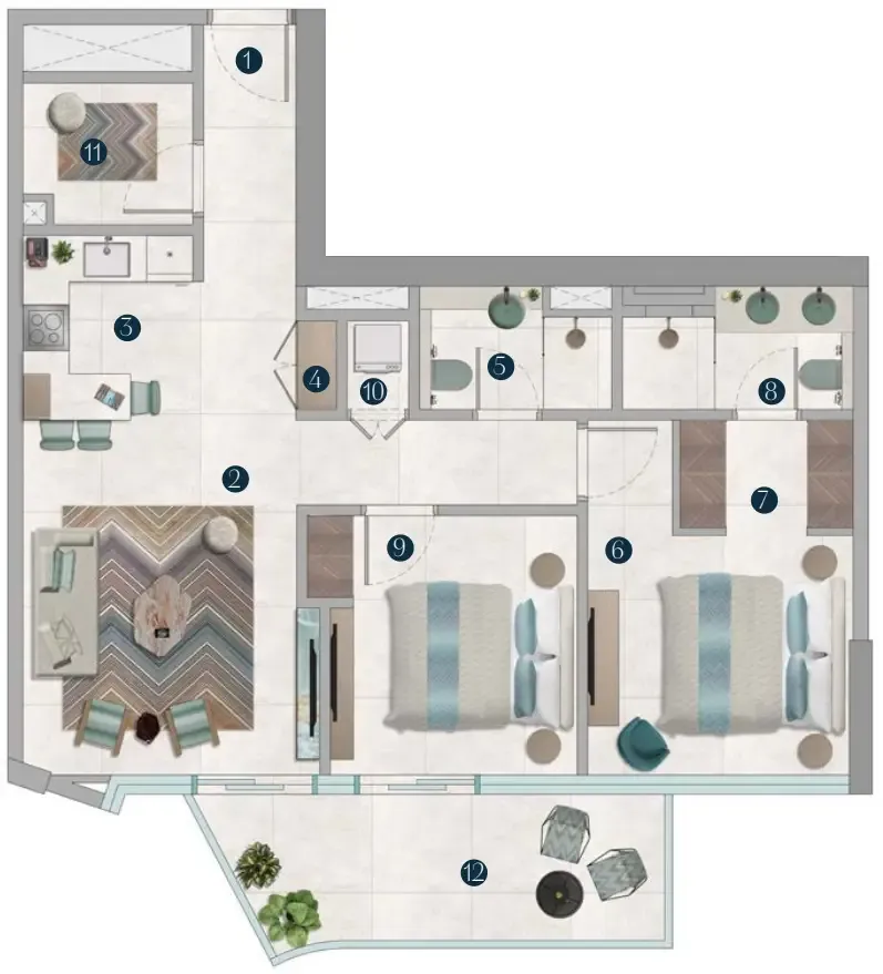 OCTA Development Octa Isle Interiors by Missoni floor plan