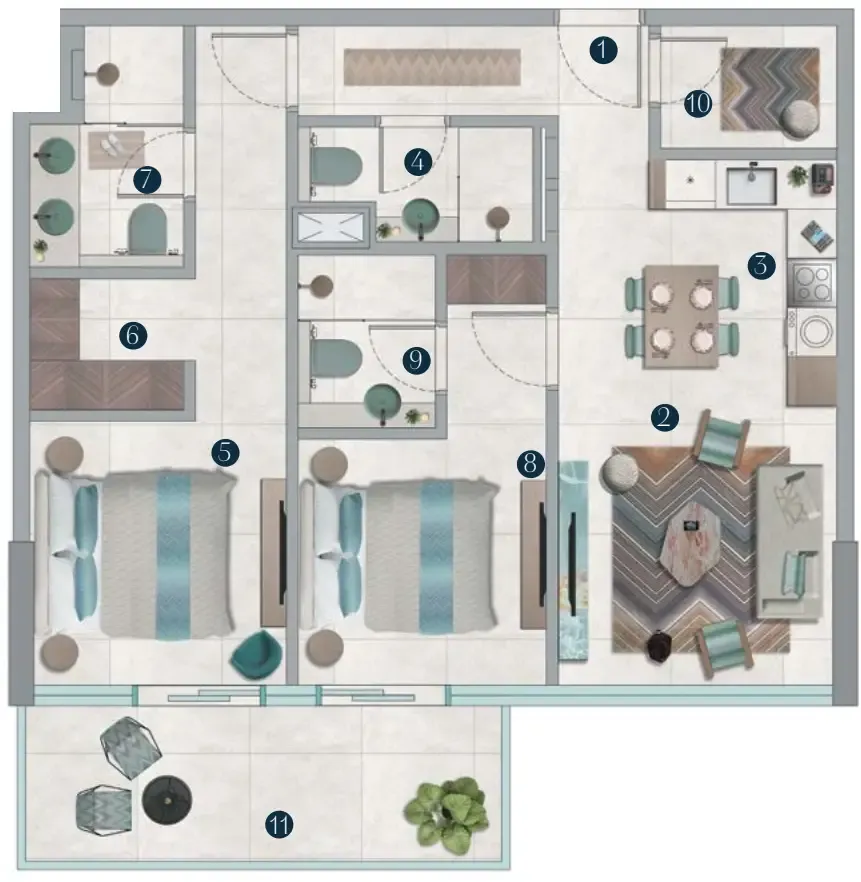 OCTA Development Octa Isle Interiors by Missoni floor plan