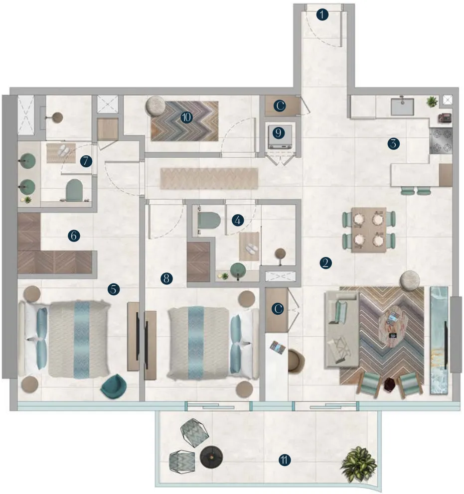 OCTA Development Octa Isle Interiors by Missoni floor plan