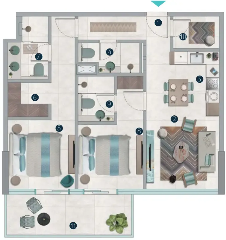 OCTA Development Octa Isle Interiors by Missoni floor plan