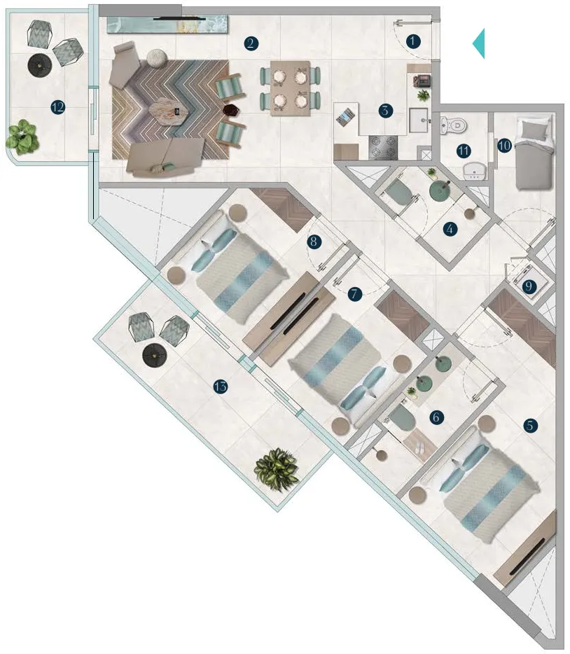 OCTA Development Octa Isle Interiors by Missoni floor plan
