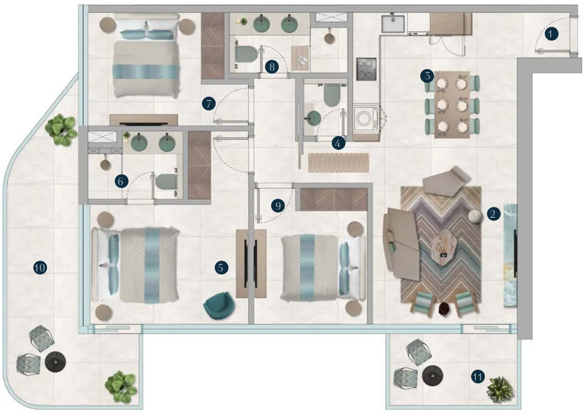OCTA Development Octa Isle Interiors by Missoni floor plan