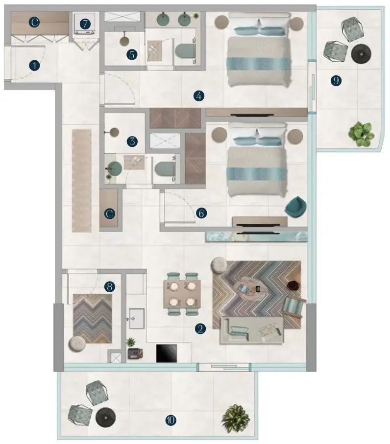 OCTA Development Octa Isle Interiors by Missoni floor plan