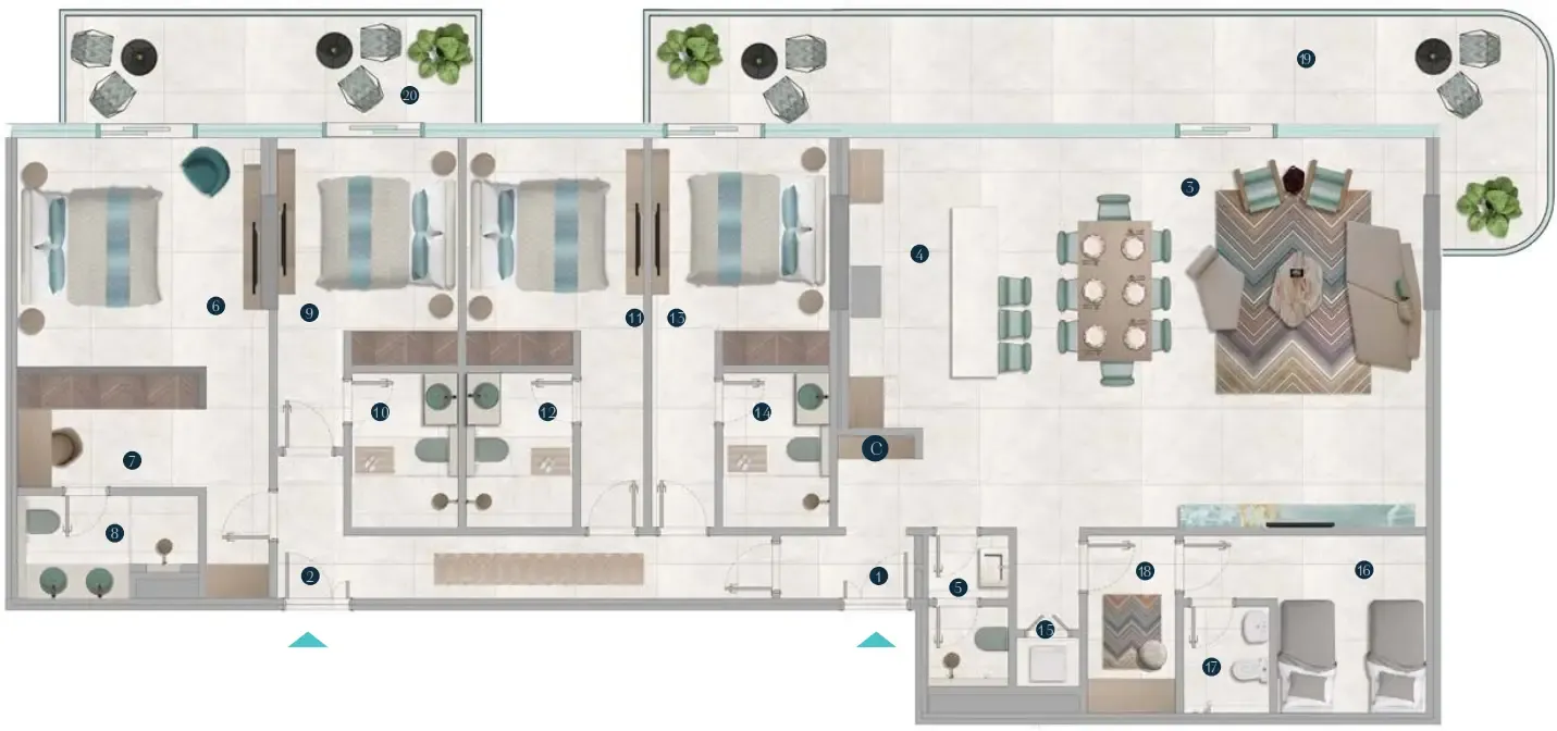 OCTA Development Octa Isle Interiors by Missoni floor plan