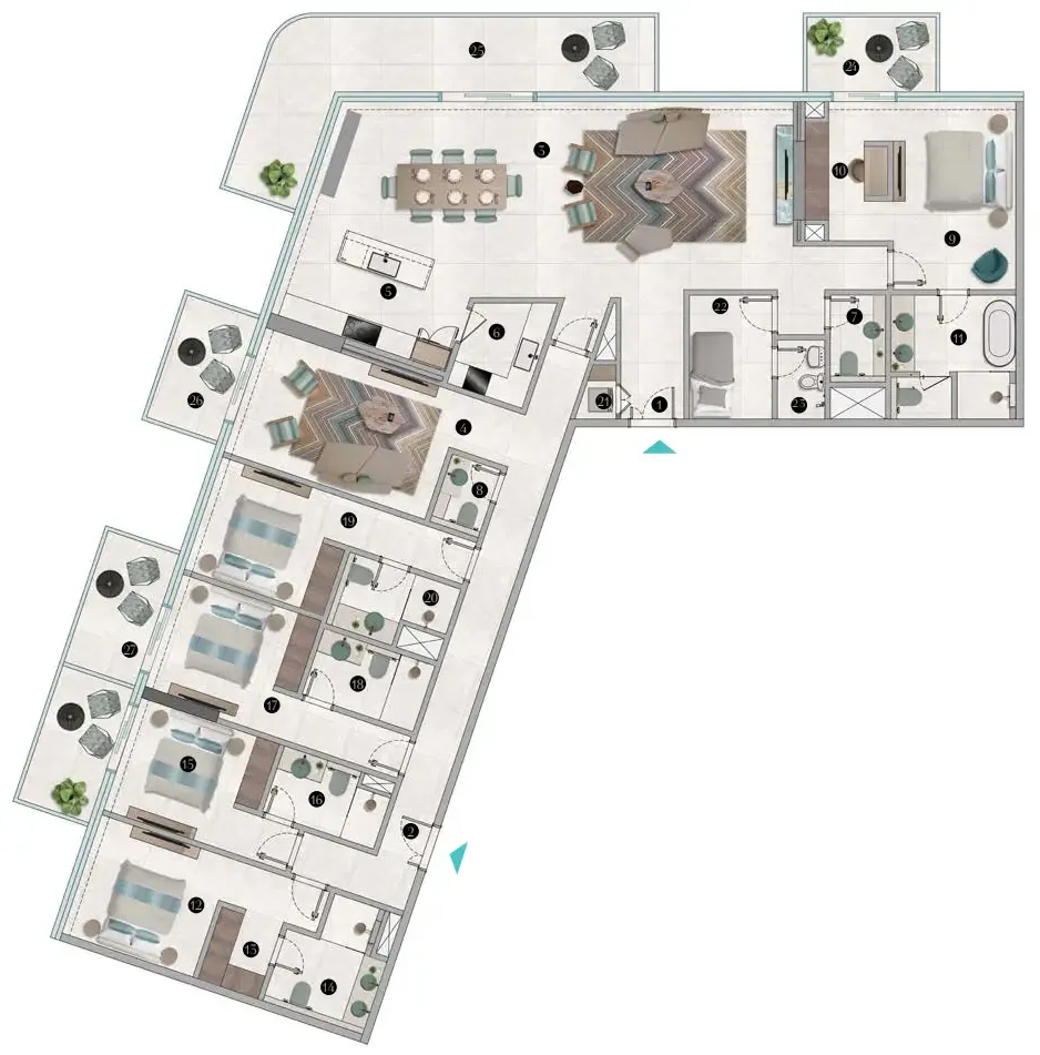 OCTA Development Octa Isle Interiors by Missoni floor plan