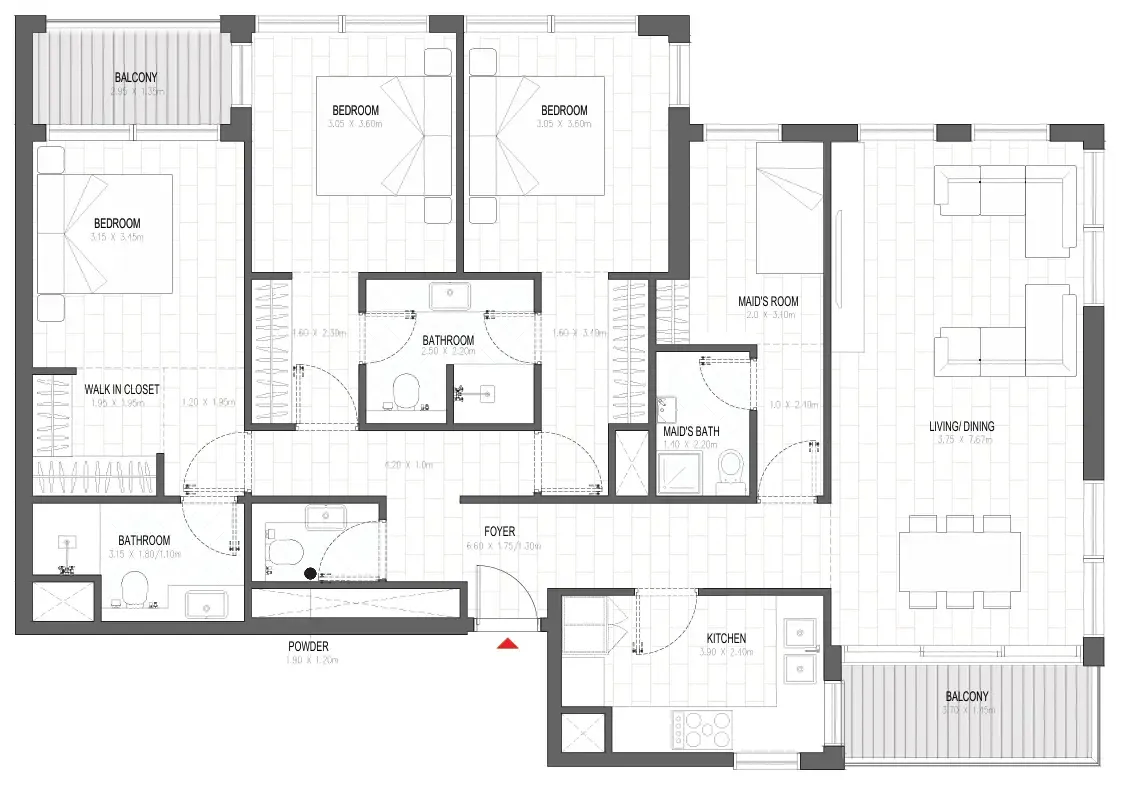 Alef Group Olfah floor plan