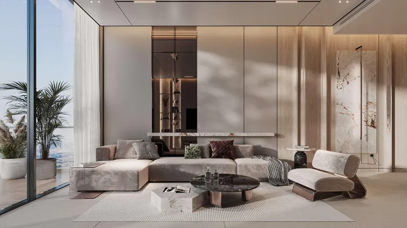 Interior at Omya Residence in Jebel Ali Village Dubai
