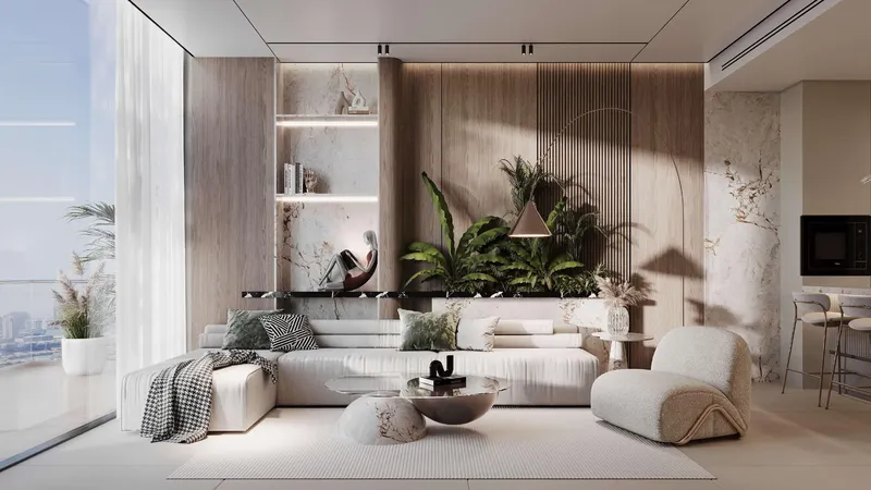 Interior at Omya Residence in Jebel Ali Village Dubai