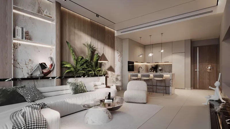 Interior at Omya Residence in Jebel Ali Village Dubai