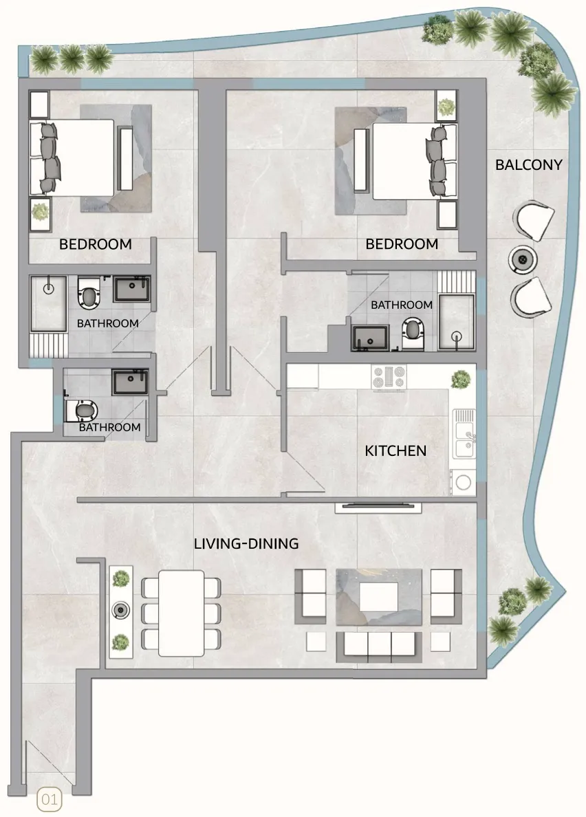 GJ Properties One 678 Residences floor plan