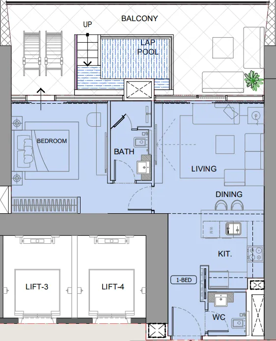 Binghatti One by Binghatti floor plan