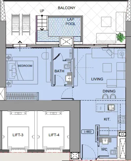 Binghatti One by Binghatti floor plan