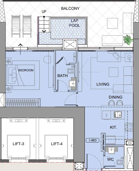 Binghatti One by Binghatti floor plan