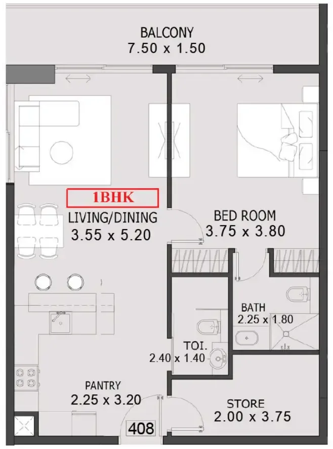 Preston Properties One By Preston floor plan