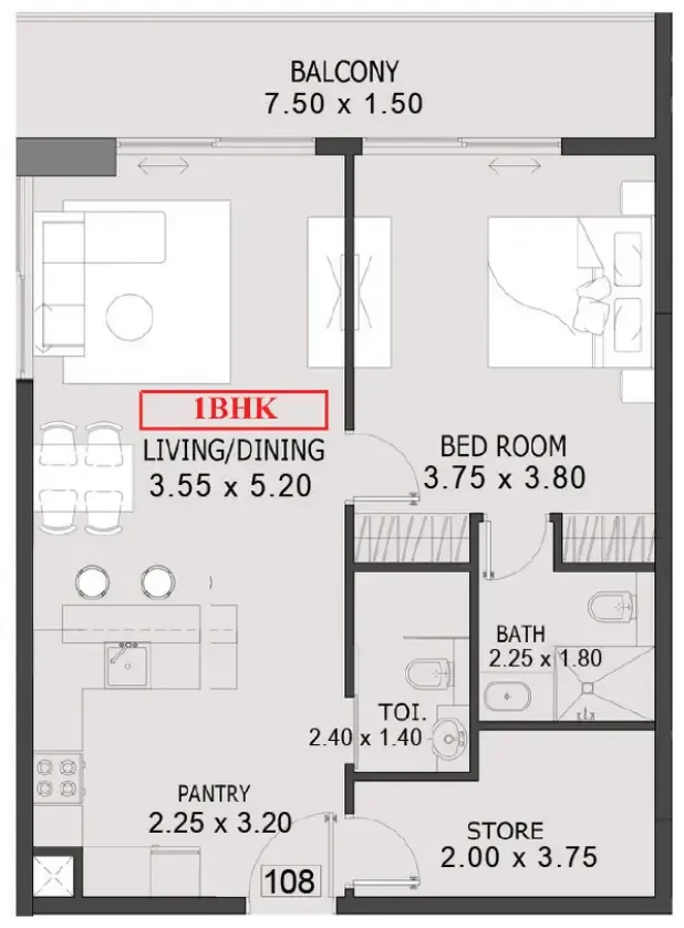 Preston Properties One By Preston floor plan