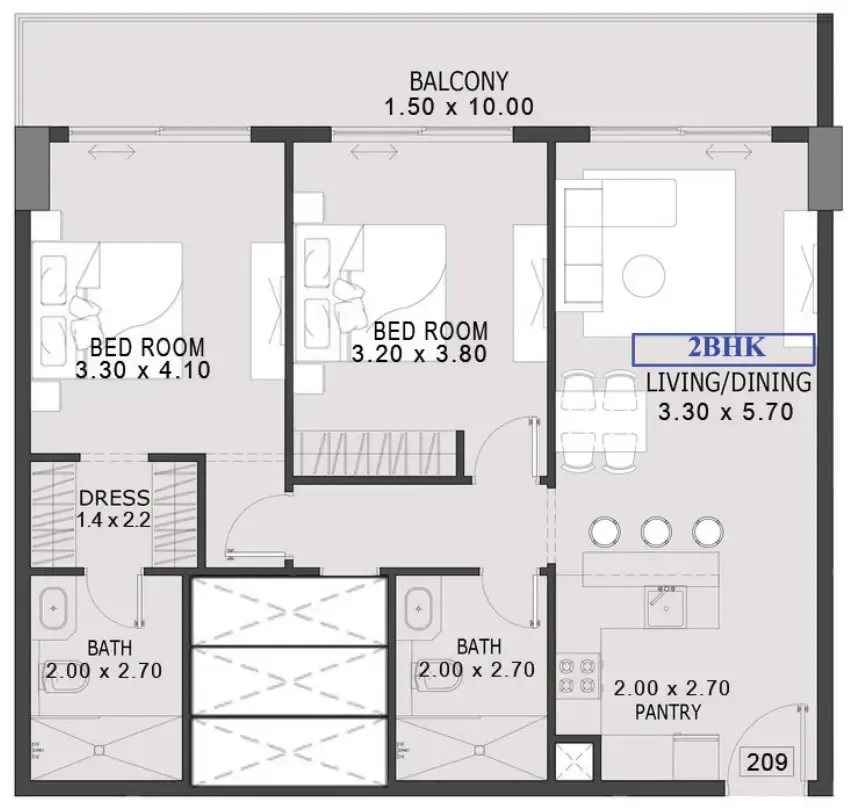 Preston Properties One By Preston floor plan