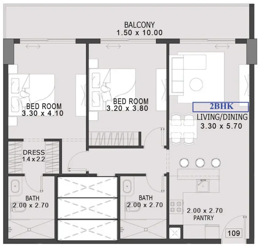 Preston Properties One By Preston floor plan