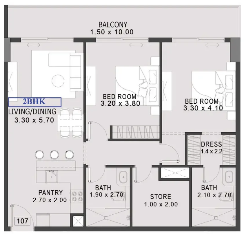 Preston Properties One By Preston floor plan
