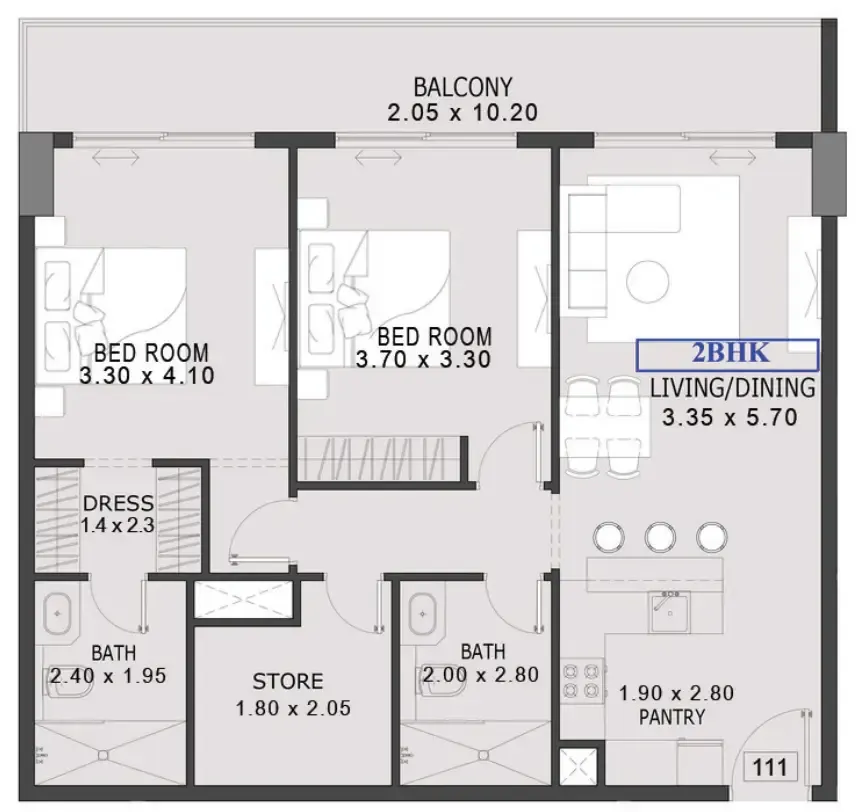 Preston Properties One By Preston floor plan