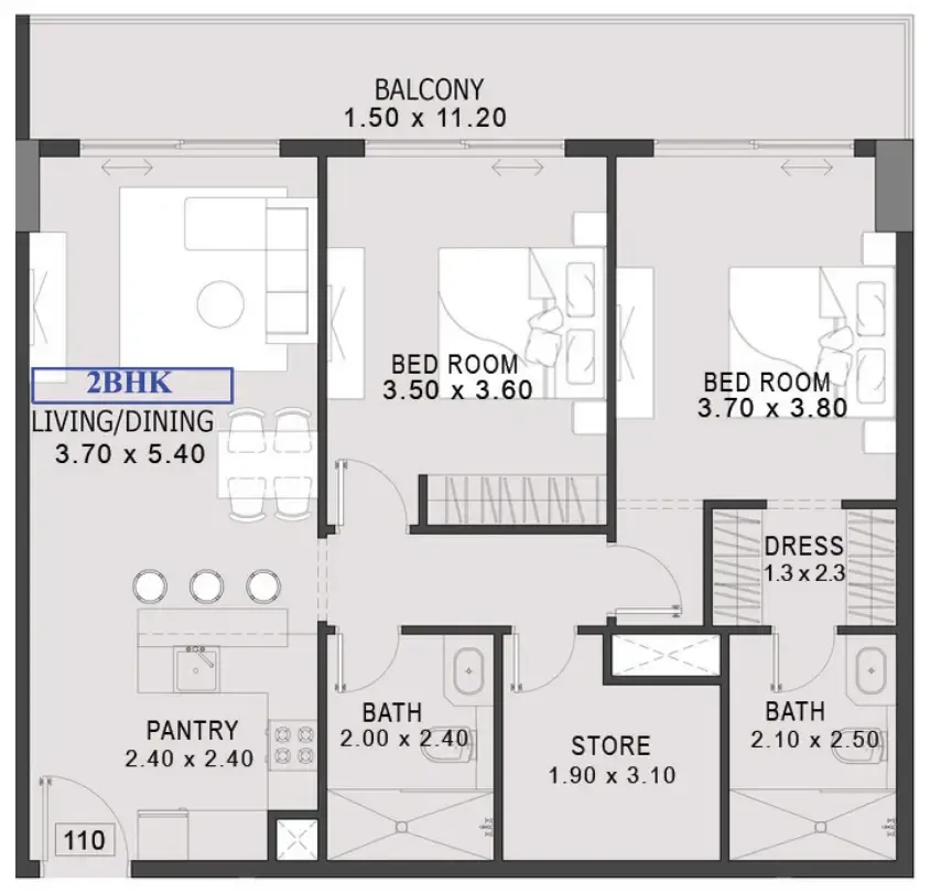 Preston Properties One By Preston floor plan