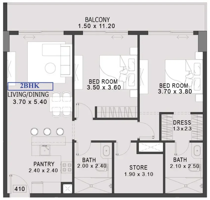 Preston Properties One By Preston floor plan