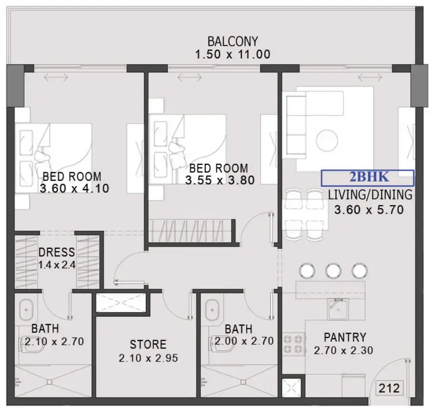 Preston Properties One By Preston floor plan