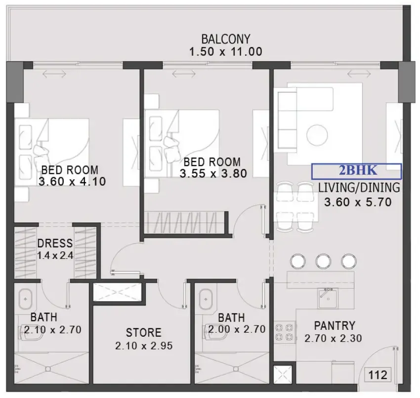 Preston Properties One By Preston floor plan