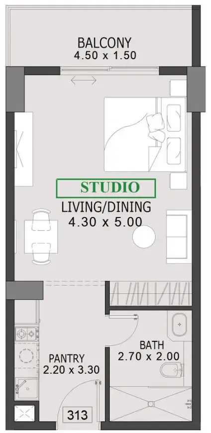 Preston Properties One By Preston floor plan