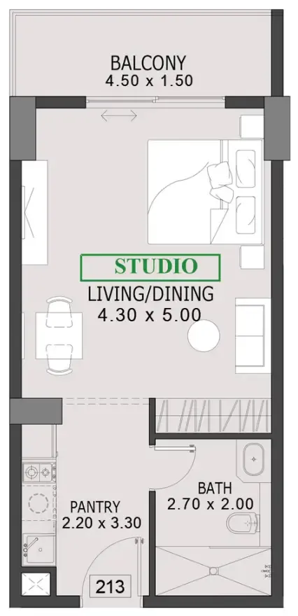 Preston Properties One By Preston floor plan
