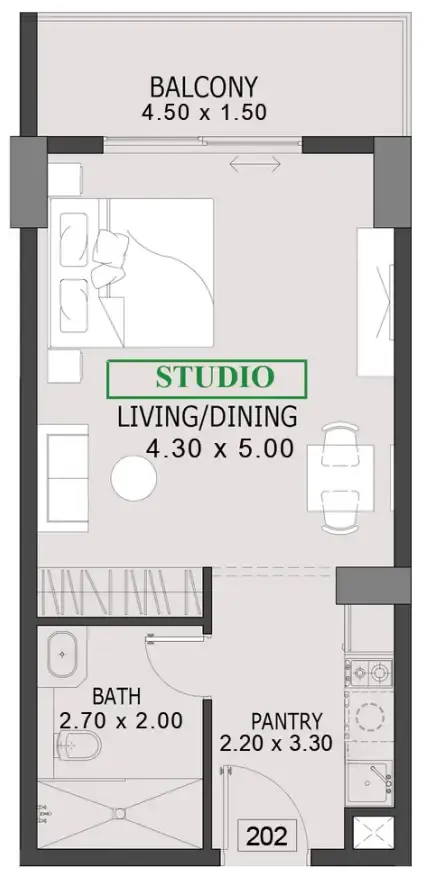 Preston Properties One By Preston floor plan