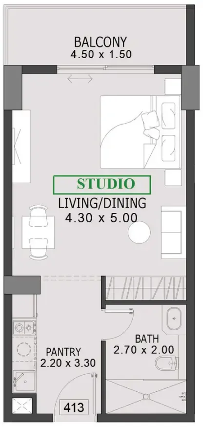 Preston Properties One By Preston floor plan