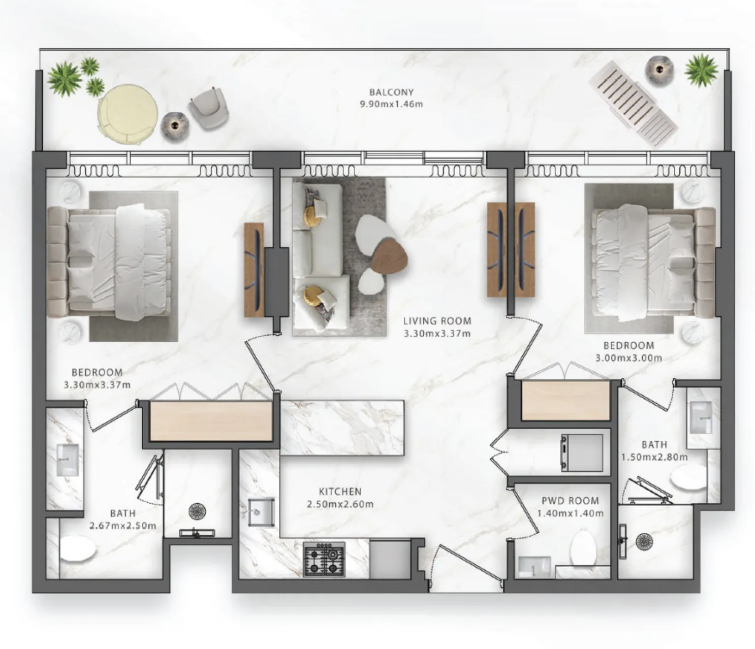 Pantheon One Central floor plan