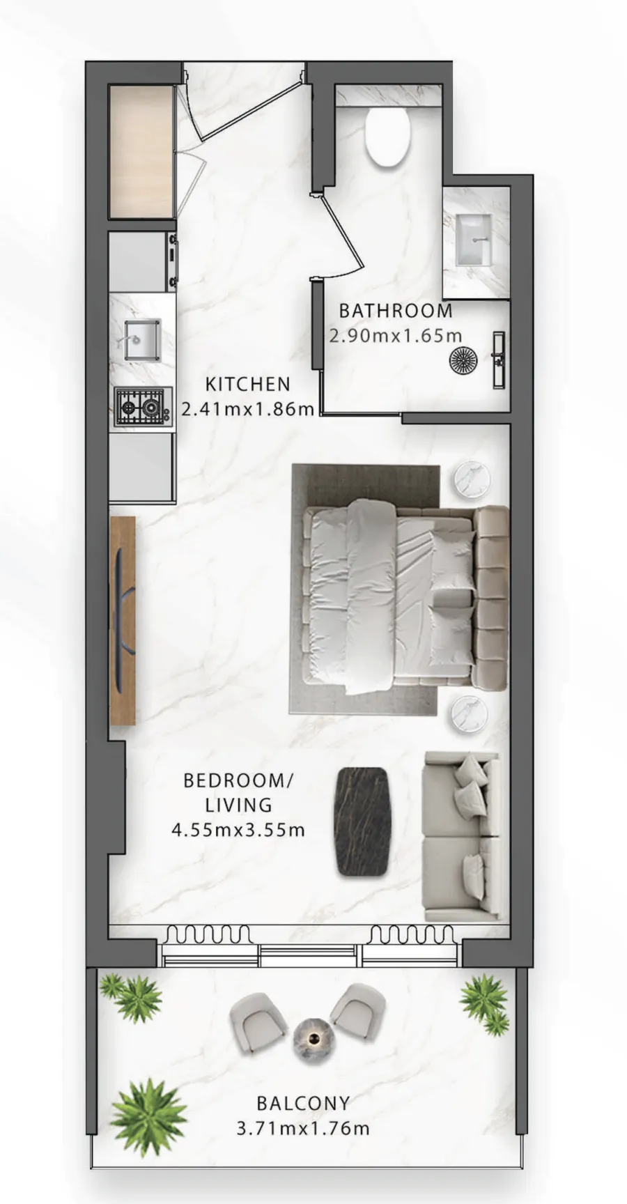 Pantheon One Central floor plan