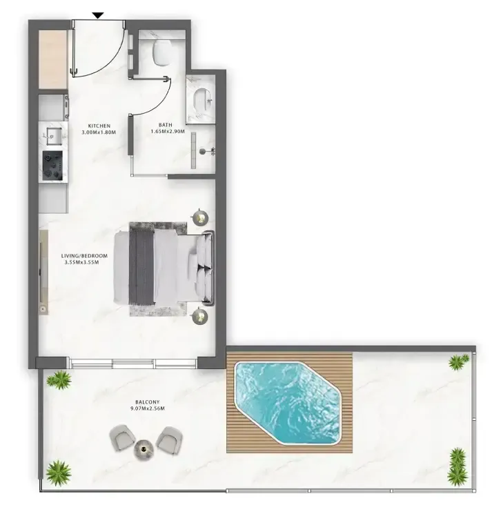 Pantheon One Central floor plan