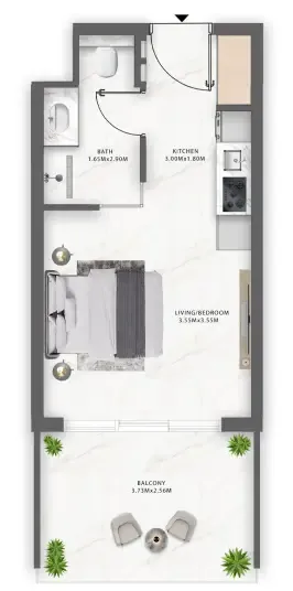 Pantheon One Central floor plan