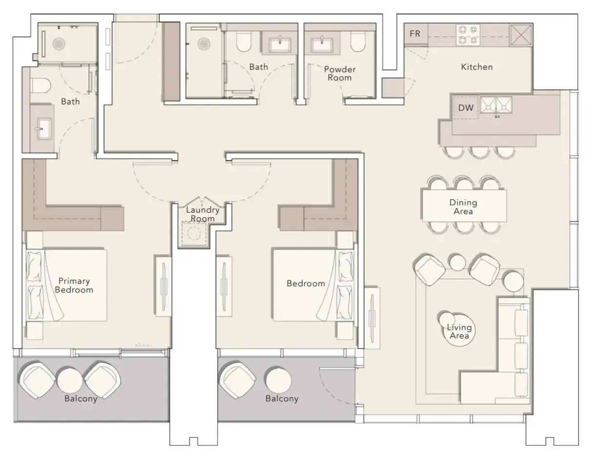 Ellington One River Point floor plan