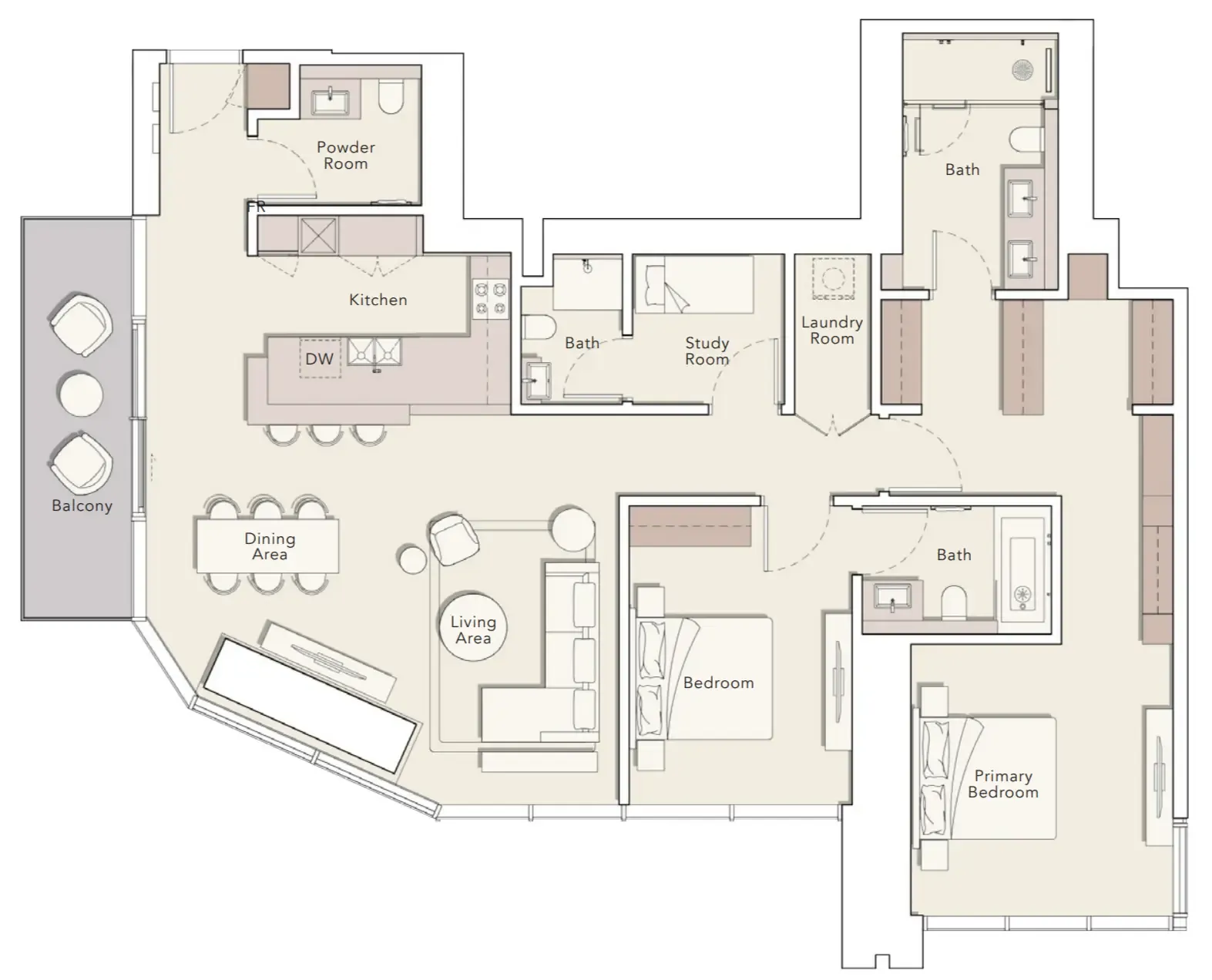 Ellington One River Point floor plan