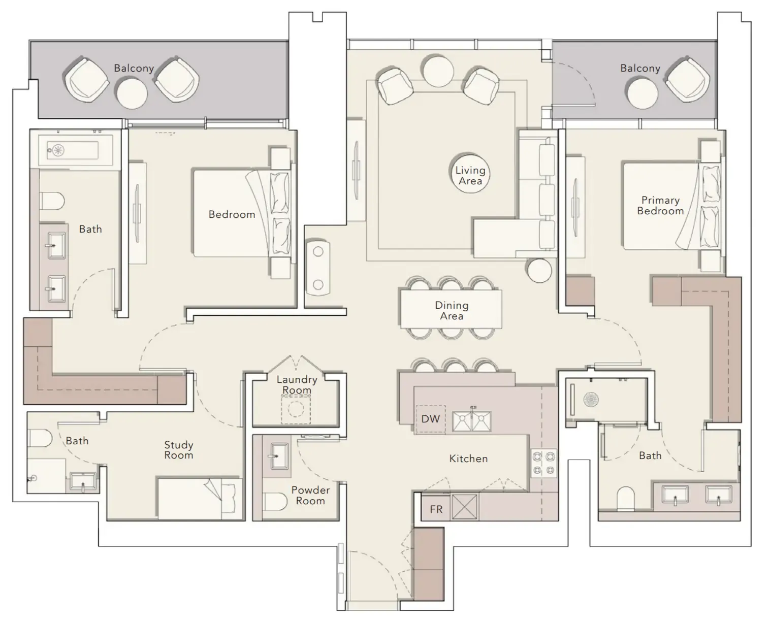 Ellington One River Point floor plan