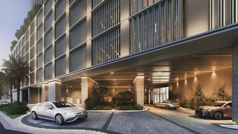 Exterior at One River Point in Business Bay Dubai
