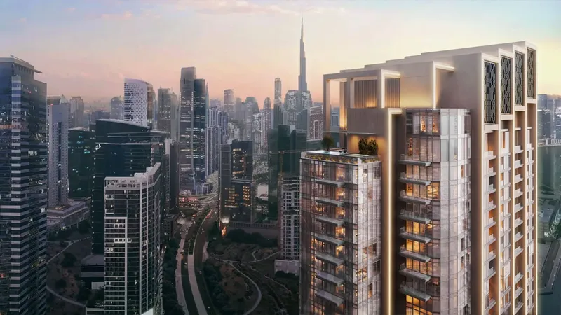 Exterior at One River Point in Business Bay Dubai