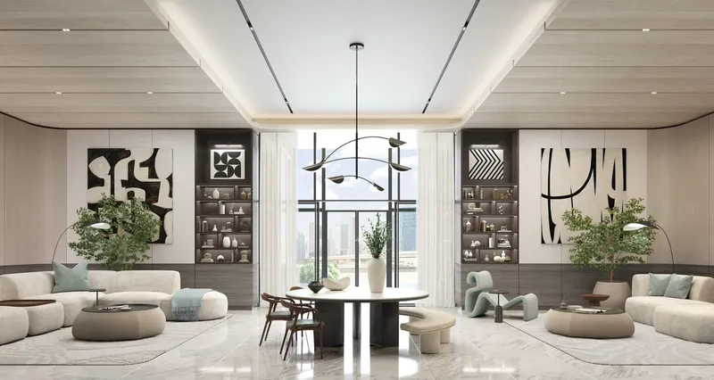 Lobby at One River Point in Business Bay Dubai
