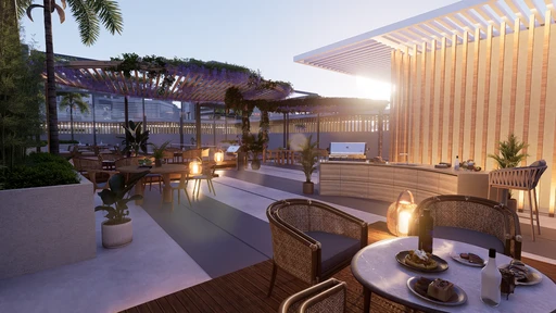 Open-air BBQ Zone amenity image at Marquis Horizon
