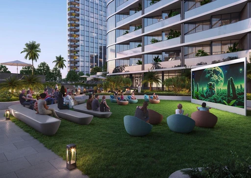 Open & Indoor Cinema Area amenity image at Skyvue Stellar